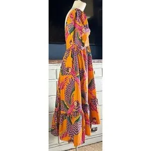 knee length dresses for ladies Farm Rio Women's Fresh Macaws Midi Dress main image 0